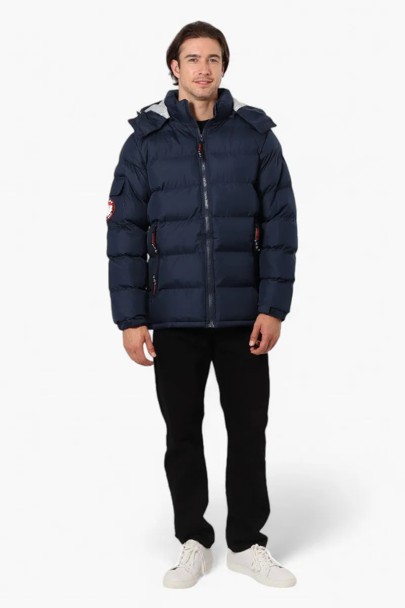 Canada Weather Gear Zip Pocket Bubble Bomber Jacket - Navy