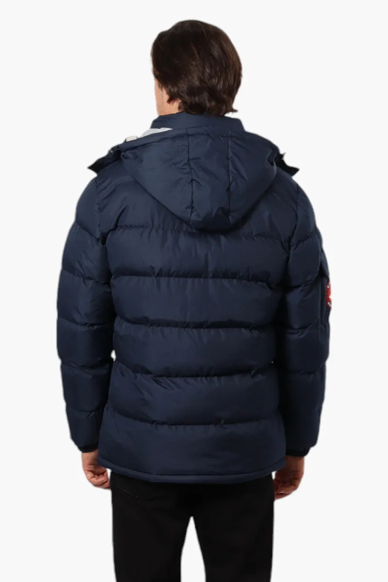 Canada Weather Gear Zip Pocket Bubble Bomber Jacket - Navy