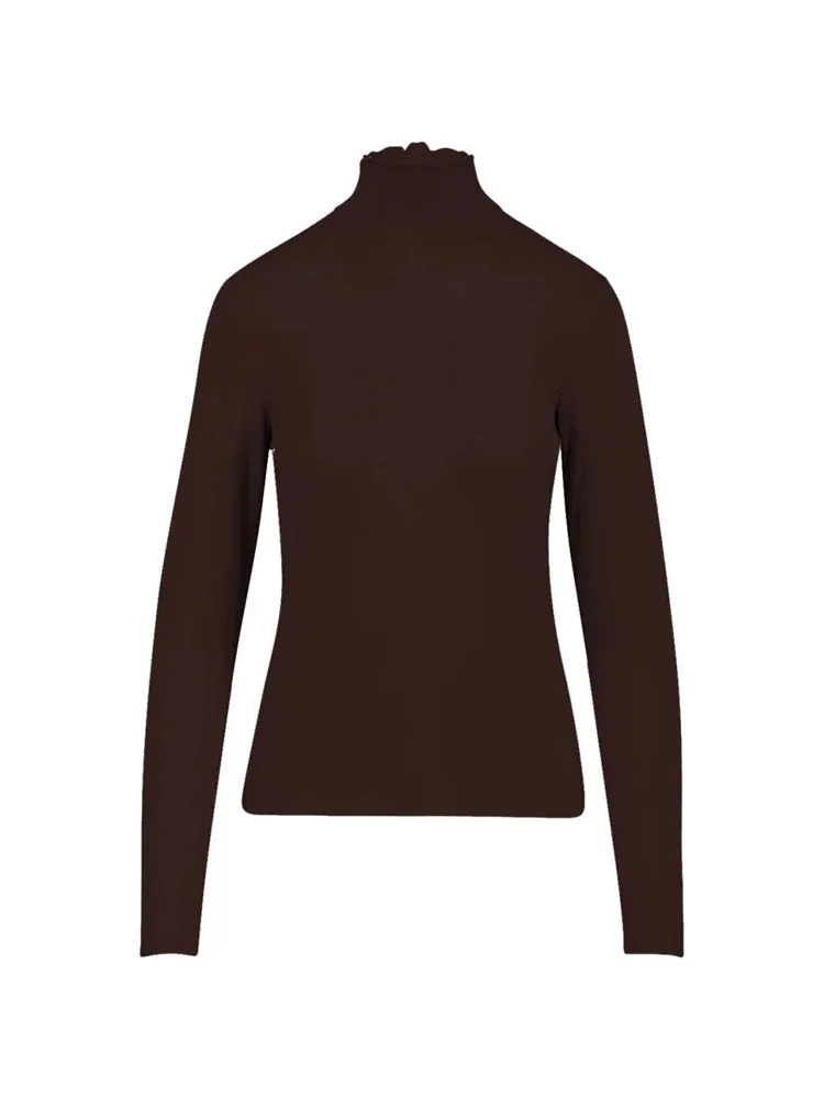 CC Heart Sofia Turtleneck Top Walnut