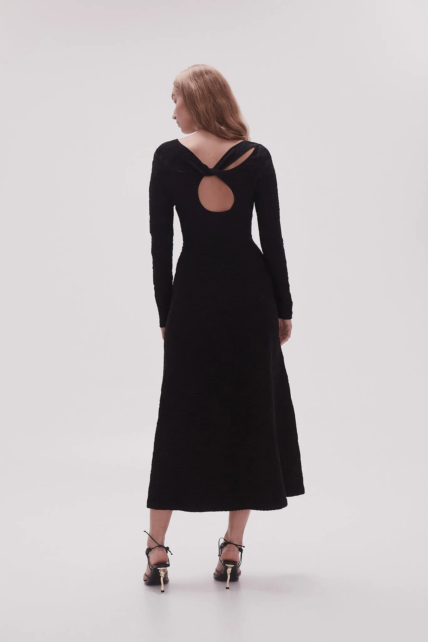 Celeste Twist Knit Midi Dress