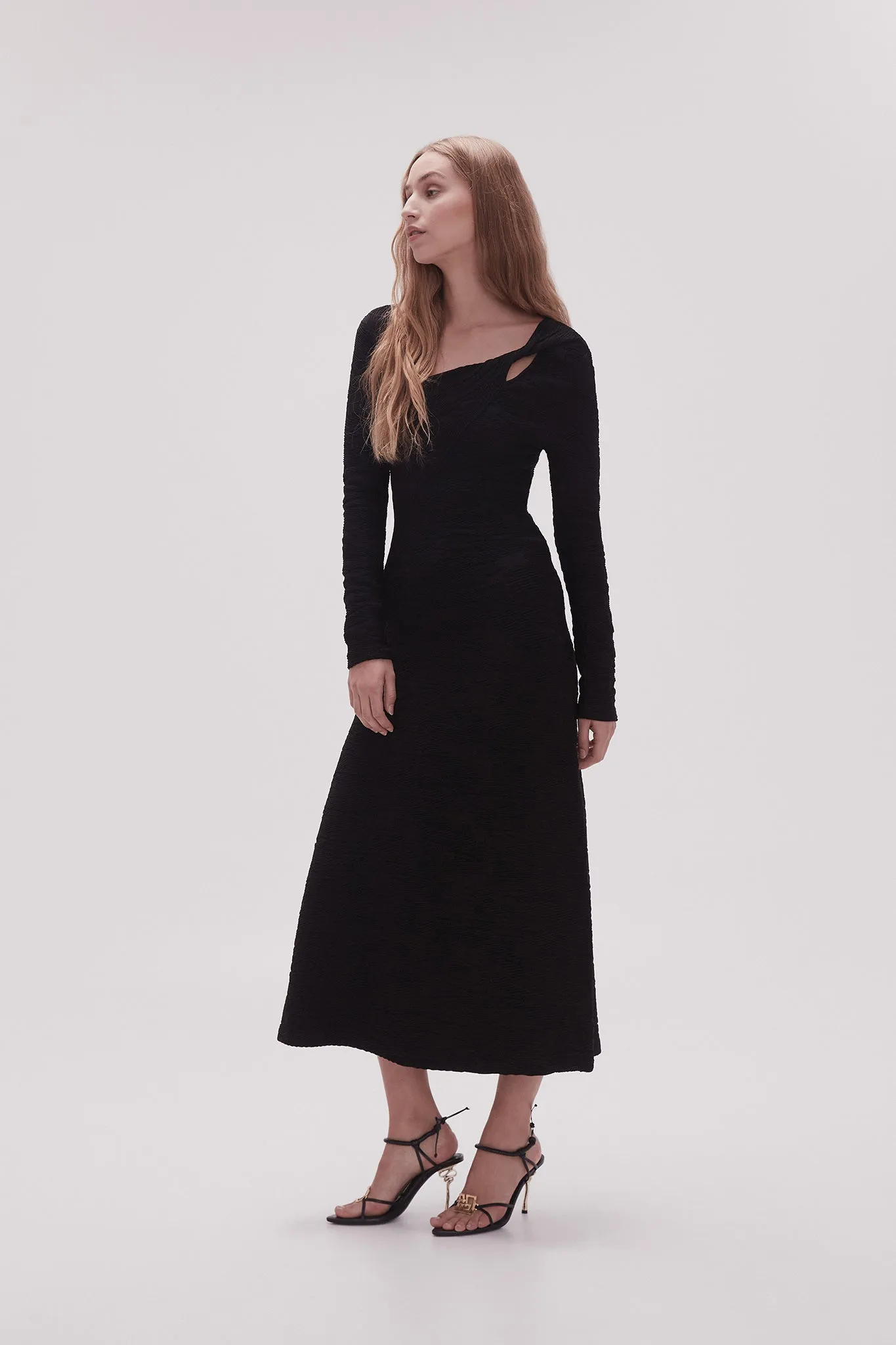 Celeste Twist Knit Midi Dress