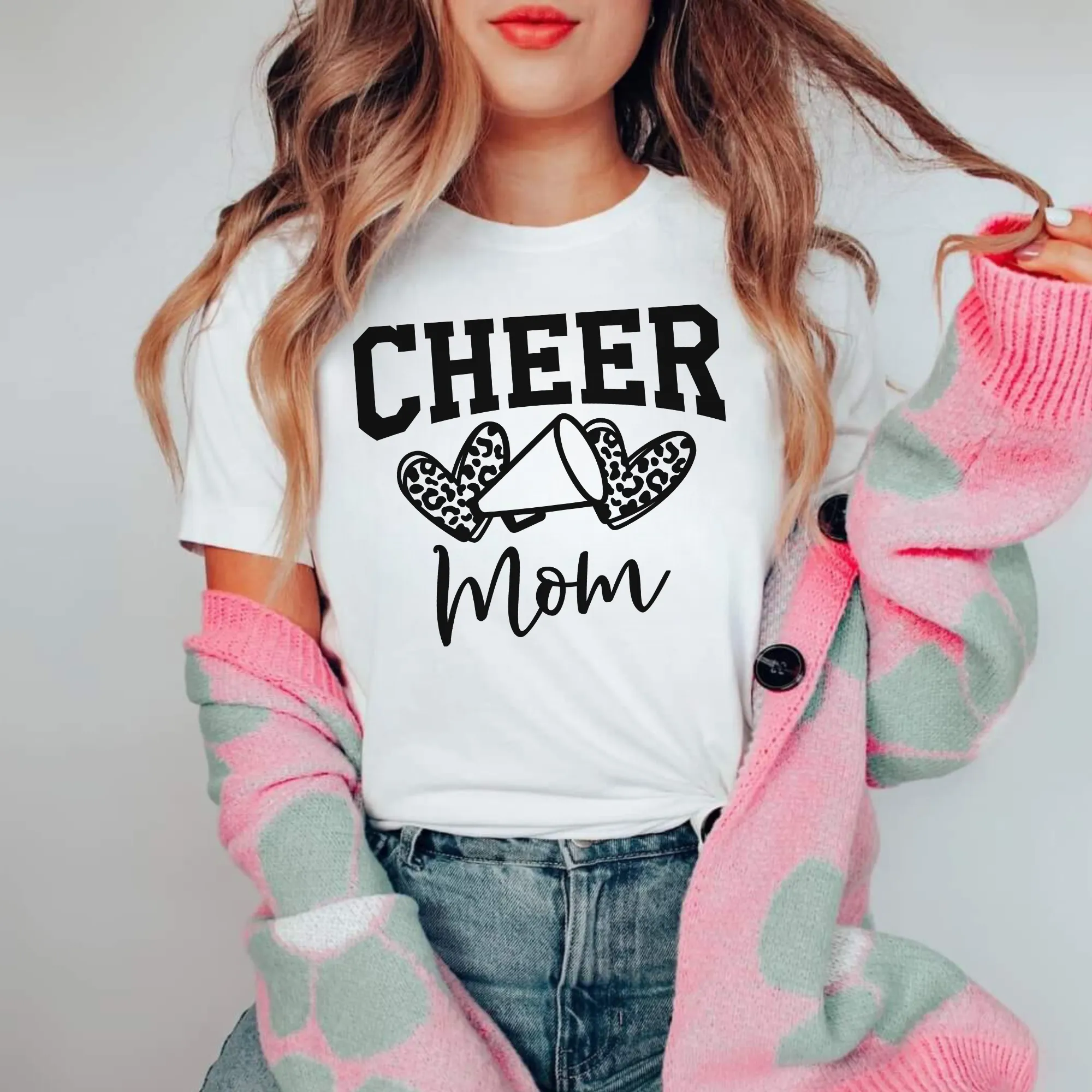 Cheer Mom Leopard Print Shirt | Cheer Mama Shirt