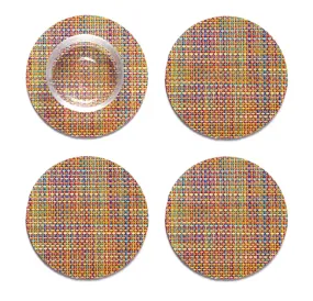 Chilewich Mini Basketweave Coasters - Confetti – Set of 4