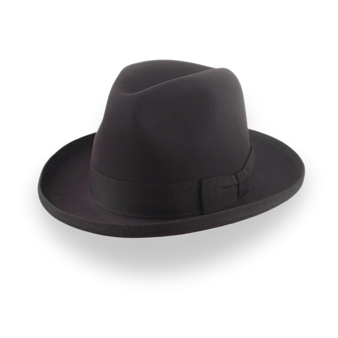 Chocolate Brown Homburg Hat Fedora | The Astir