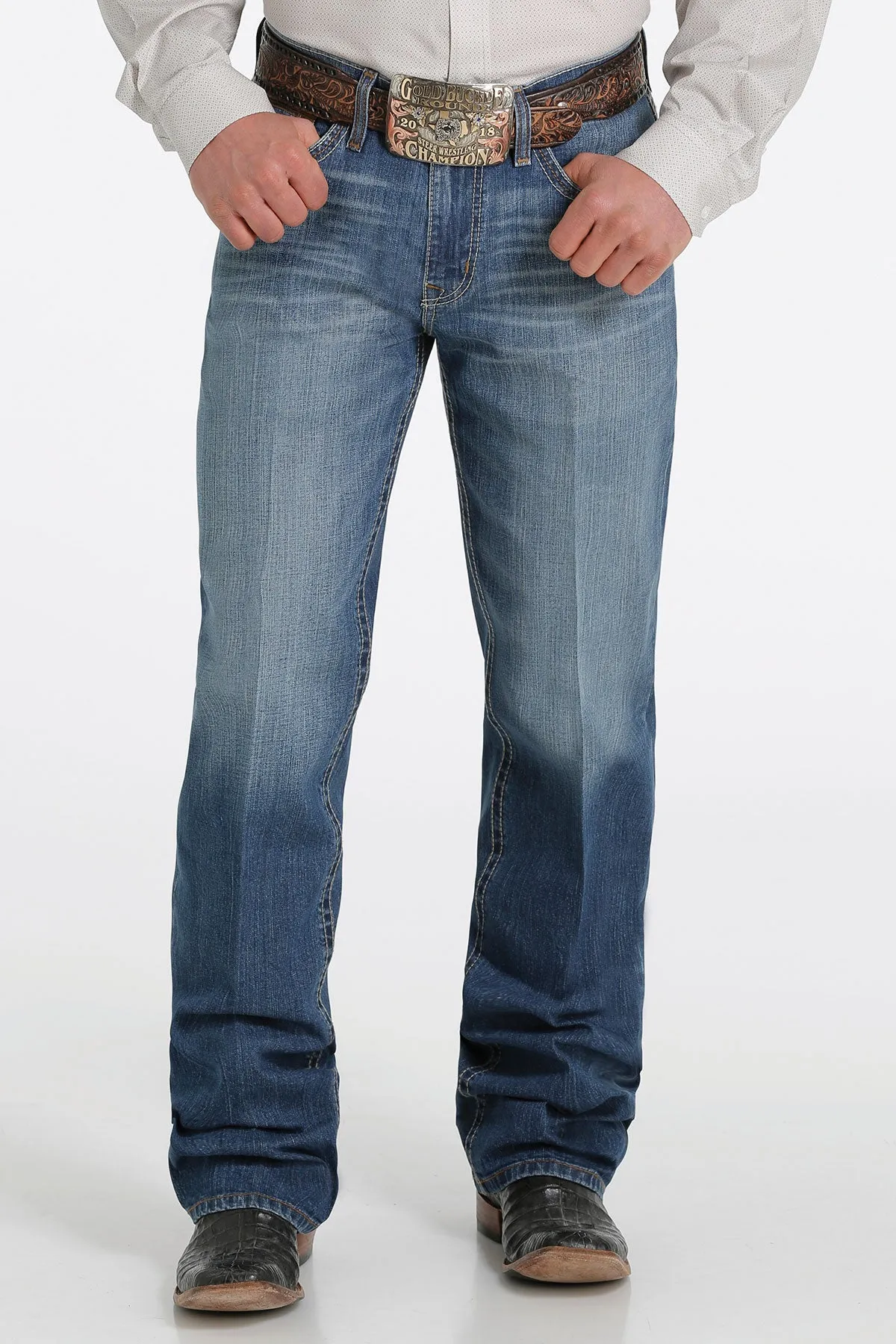 Cinch Men's Grant Relaxed Fit Bootcut Jean in Indigo