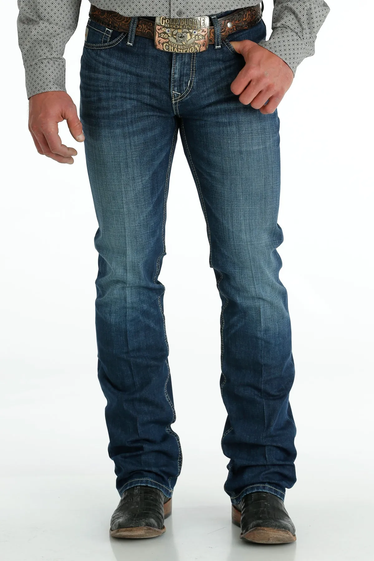 Cinch Men's Ian Slim Fit Jean in Rinse Wash