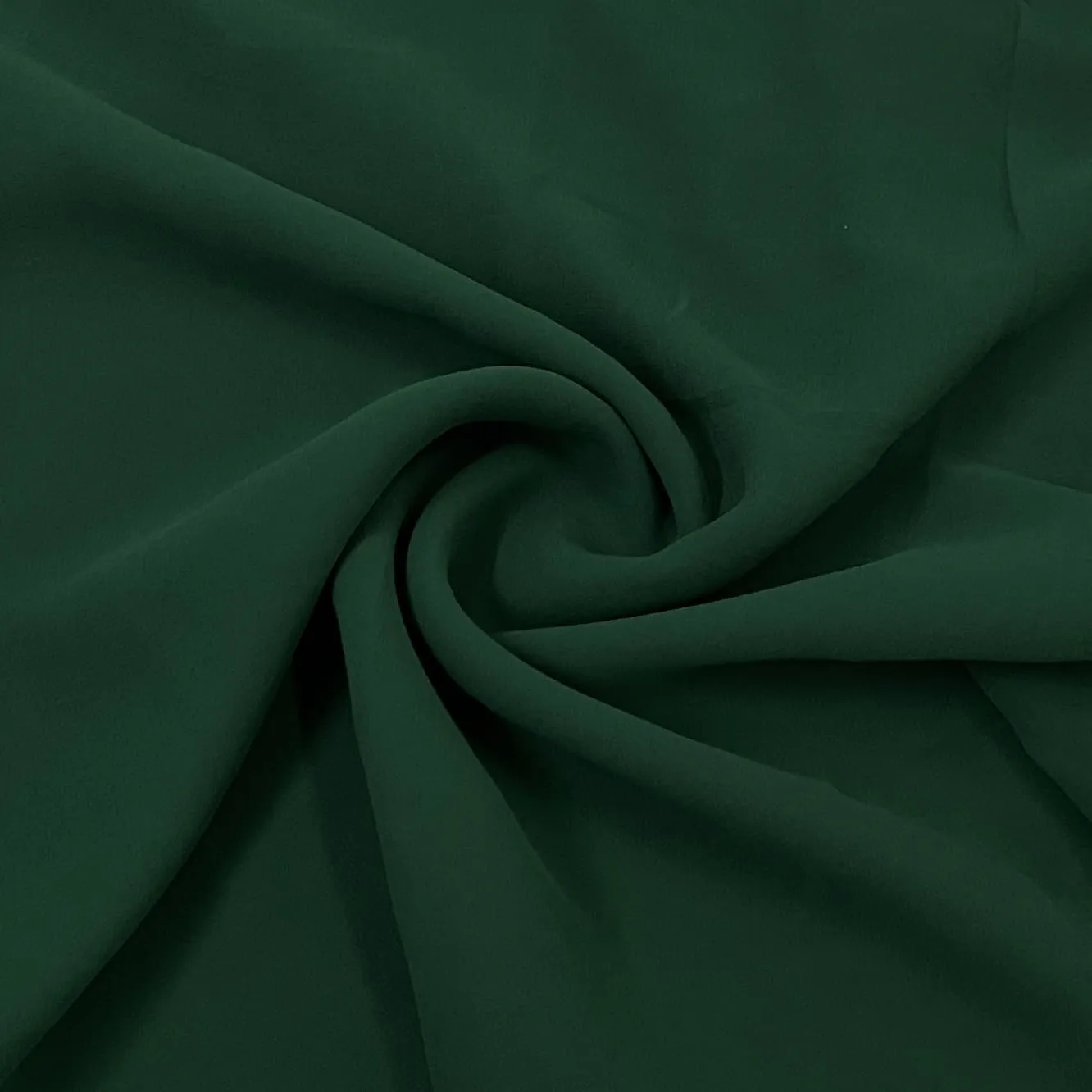 Classic Dark Green Solid Georgette Fabric