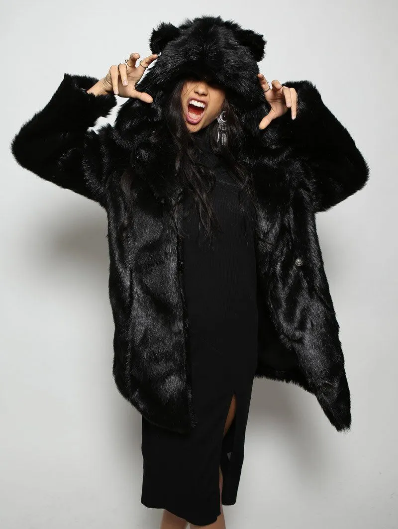 Classic Women's Faux Fur Coat | Black Panther