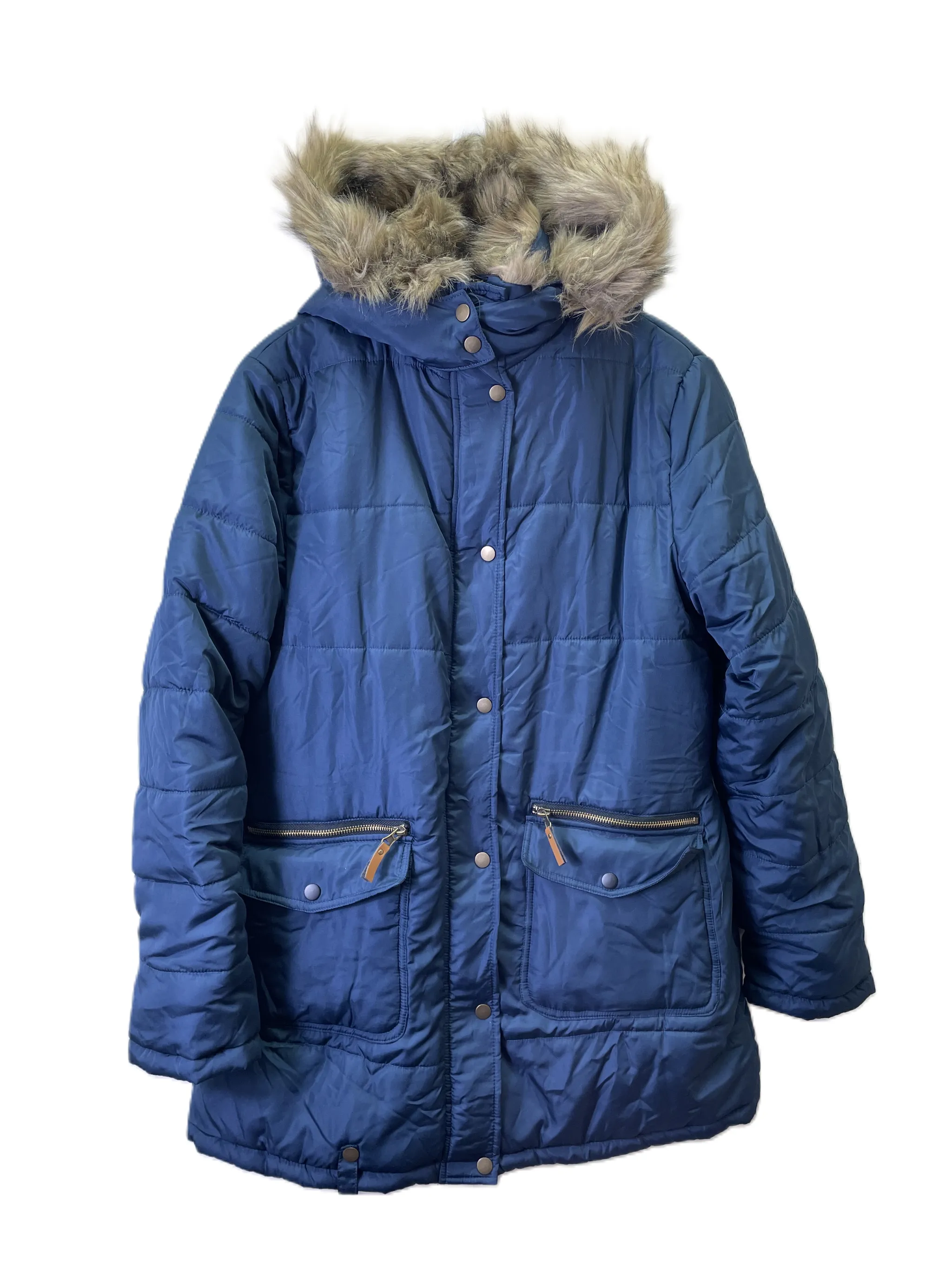 Coat Puffer & Quilted By CME In Blue, Size: 2x