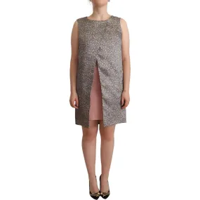 Comeforbreakfast Elegant Silk Shift Dress in Sophisticated Gray