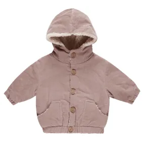 Corduroy Hooded Jacket - Mauve - FINAL SALE