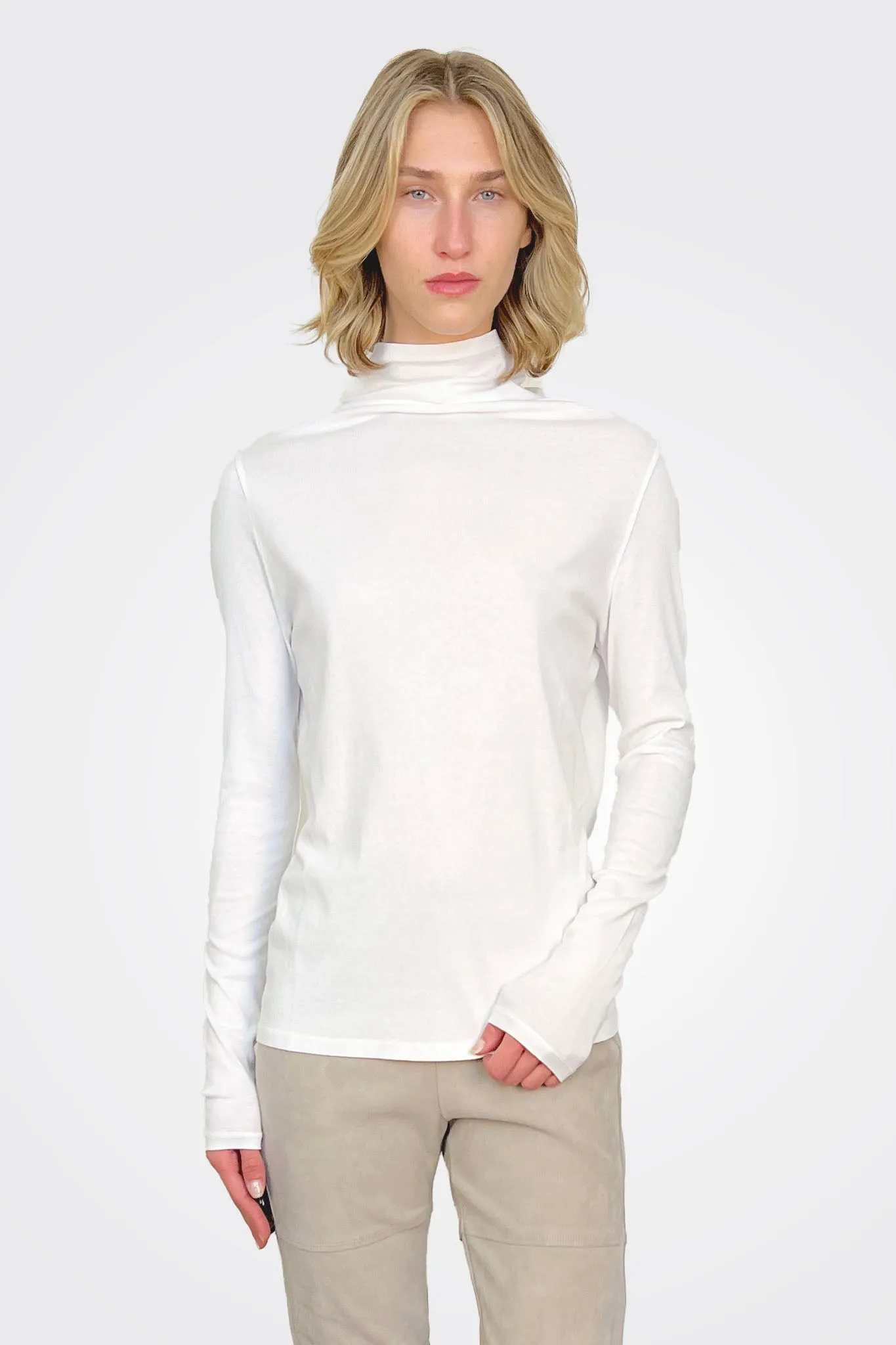 Cotton Turtleneck - White