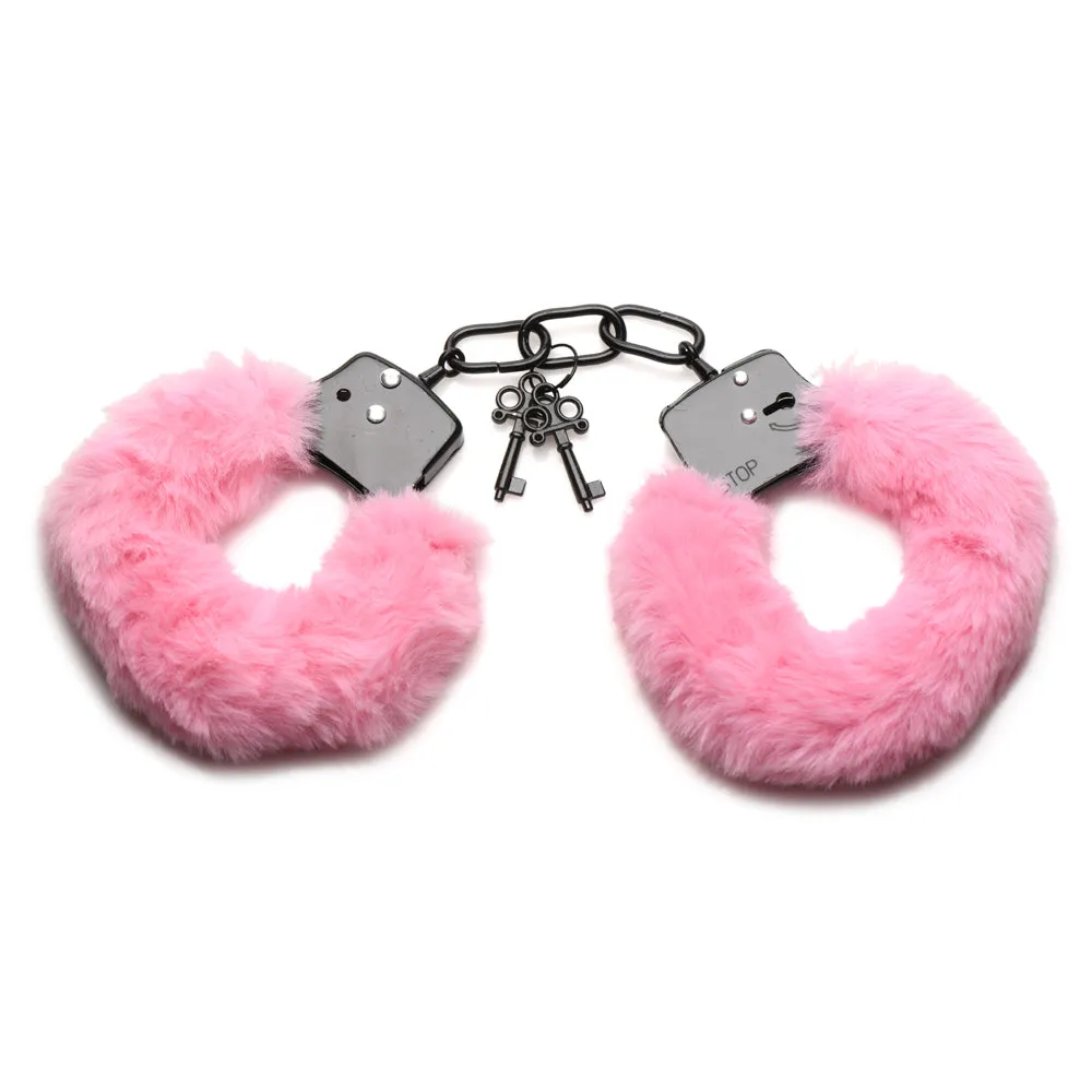 Cuffed In Fur Furry Handcuffs (Pink)