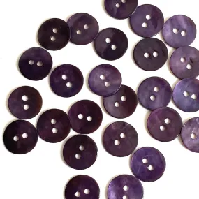 Dark Purple 1/2" / 12.5mm Shell, Pack of FIFTY  Buttons for $4.50 #LP-45