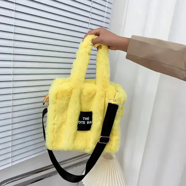 Designer Faux Fur Tote Bag