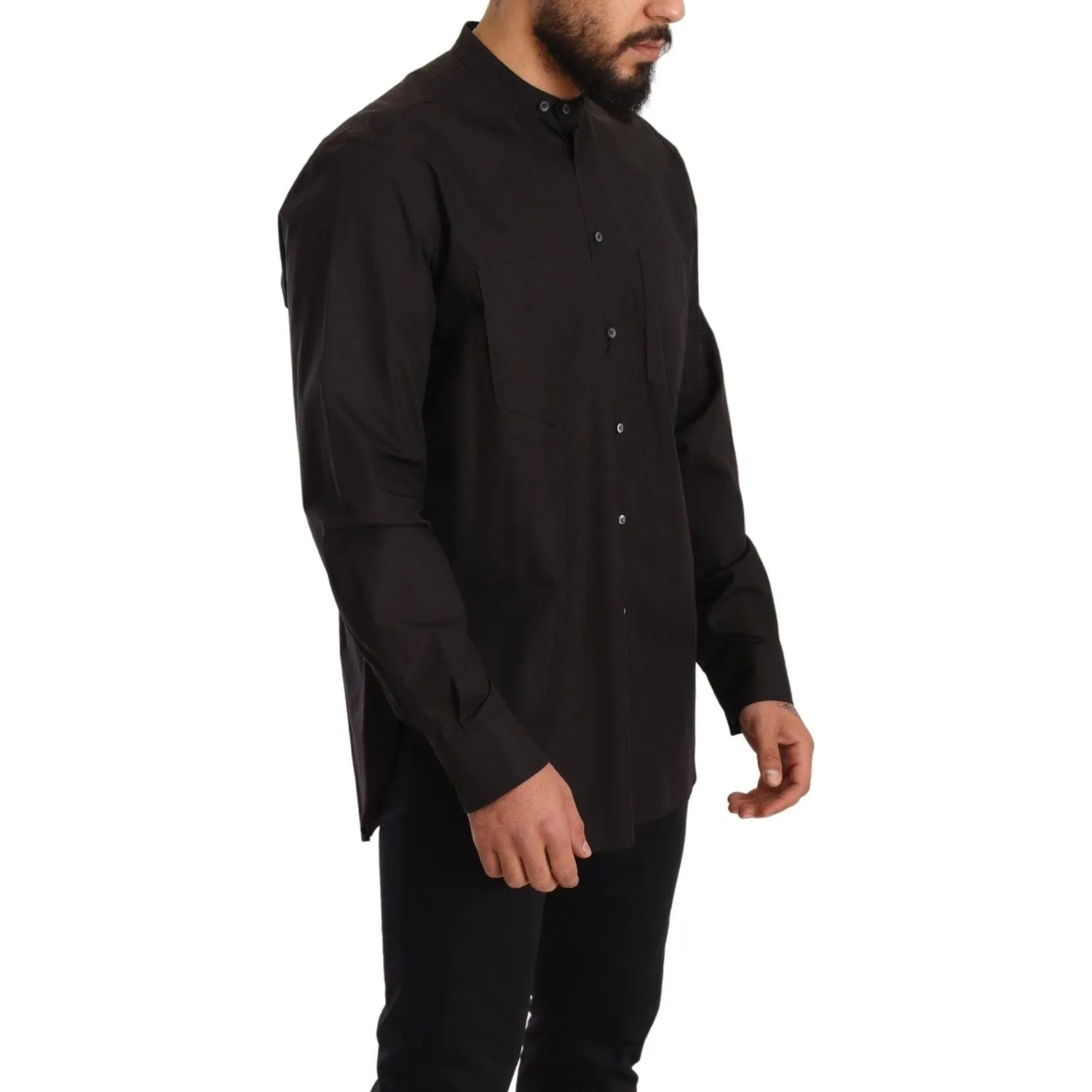 Dolce & Gabbana Elegant Black 100% Cotton Men's Shirt