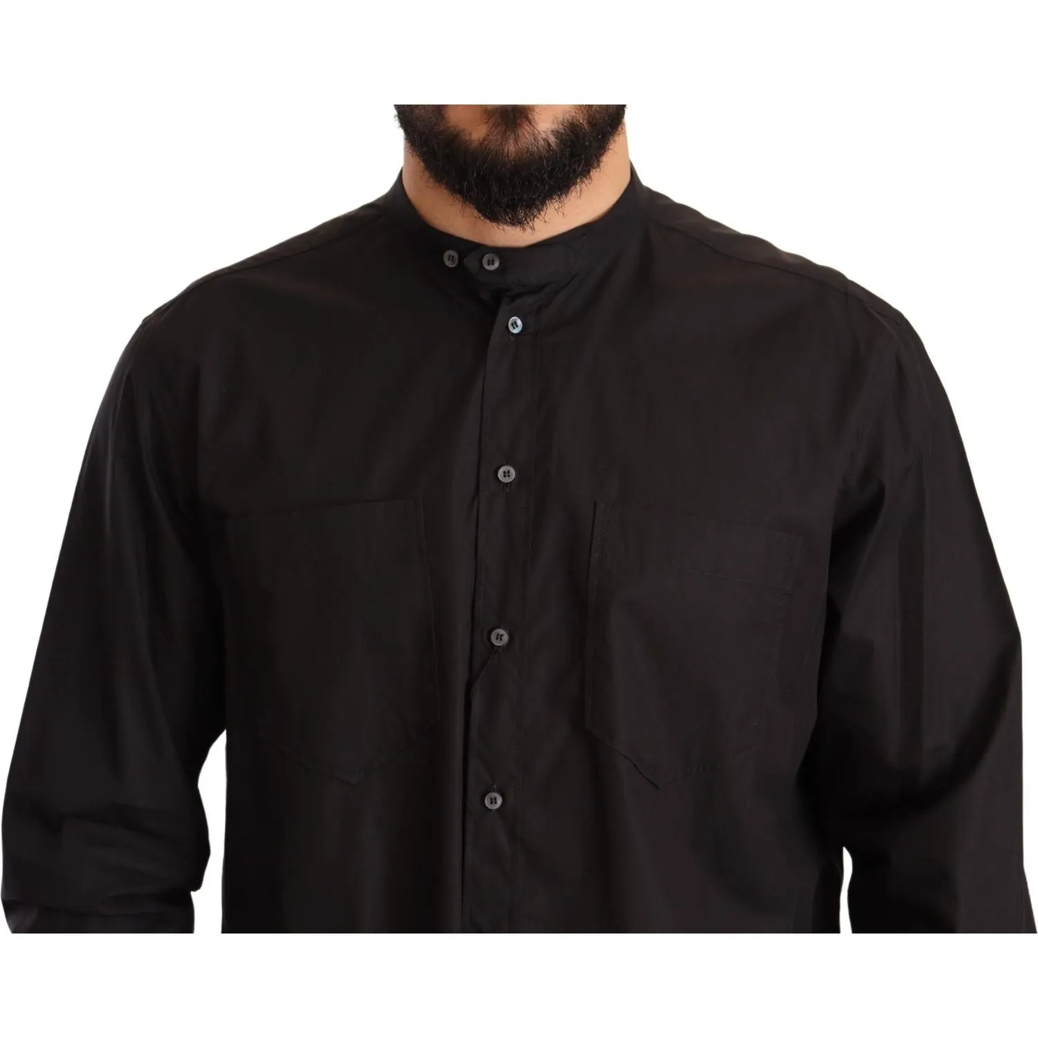 Dolce & Gabbana Elegant Black 100% Cotton Men's Shirt