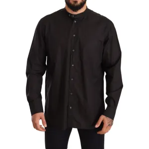 Dolce & Gabbana Elegant Black 100% Cotton Men's Shirt