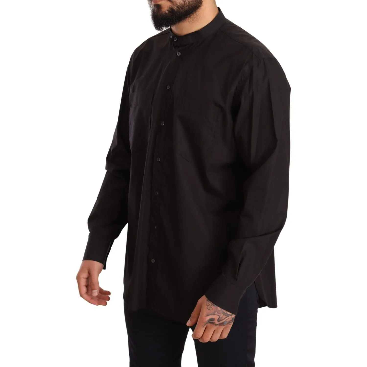 Dolce & Gabbana Elegant Black 100% Cotton Men's Shirt