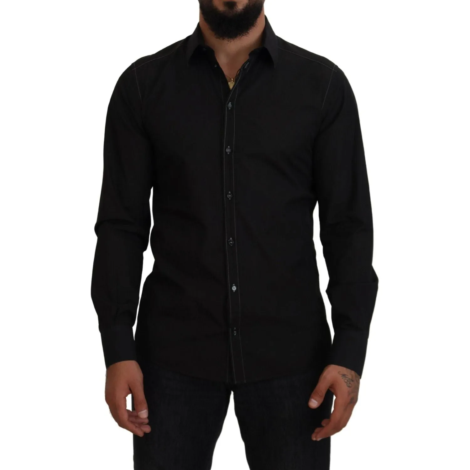 Dolce & Gabbana Elegant Black Formal Cotton Shirt