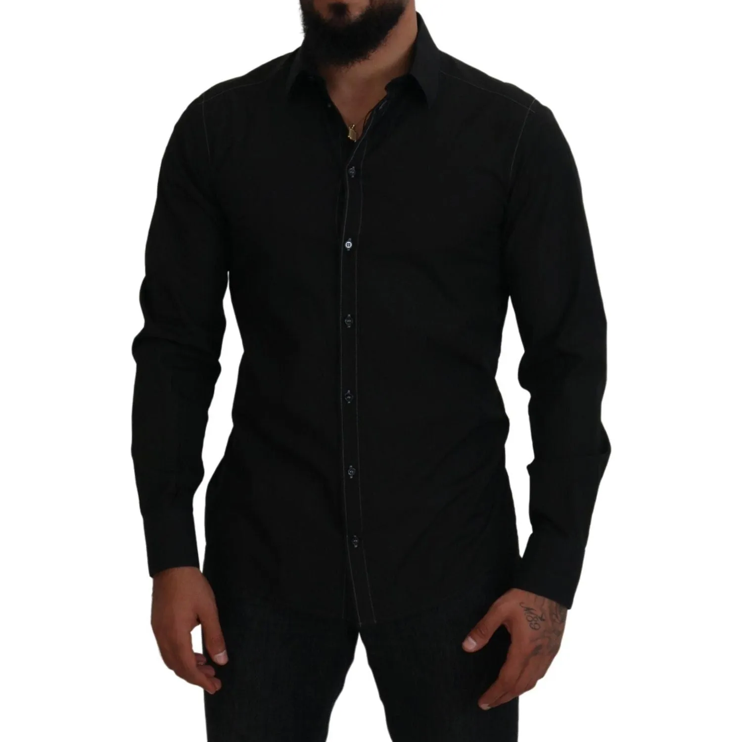 Dolce & Gabbana Elegant Black Formal Cotton Shirt