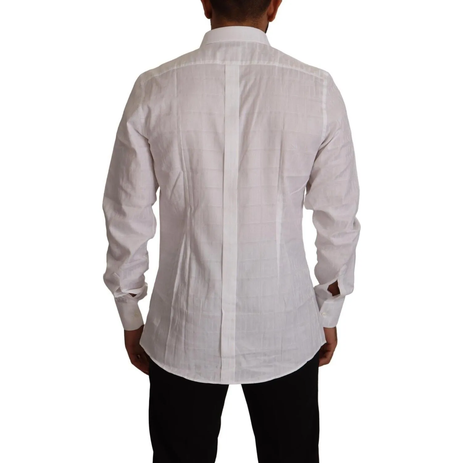 Dolce & Gabbana Elegant White Cotton Dress Shirt - Slim Fit