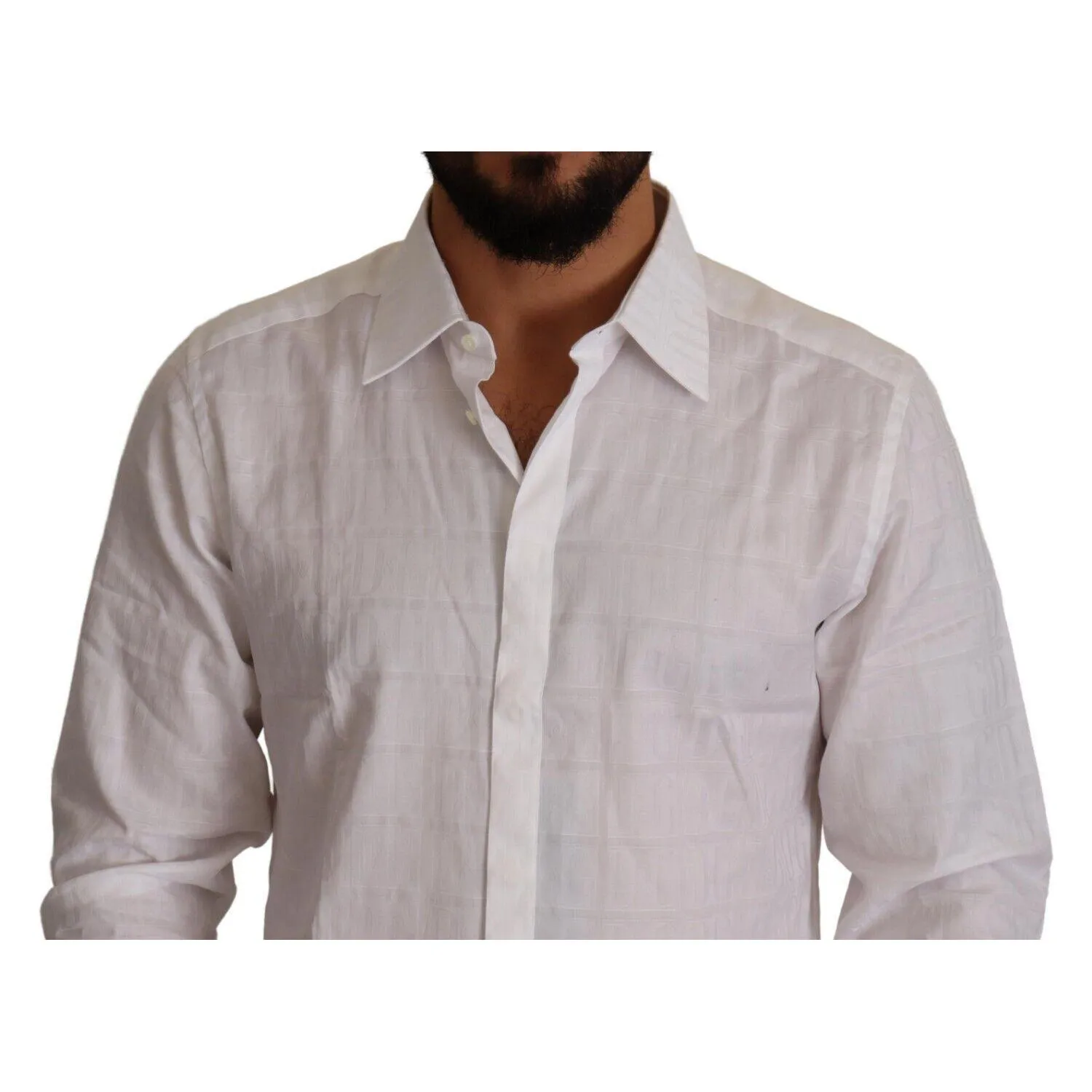 Dolce & Gabbana Elegant White Cotton Dress Shirt - Slim Fit