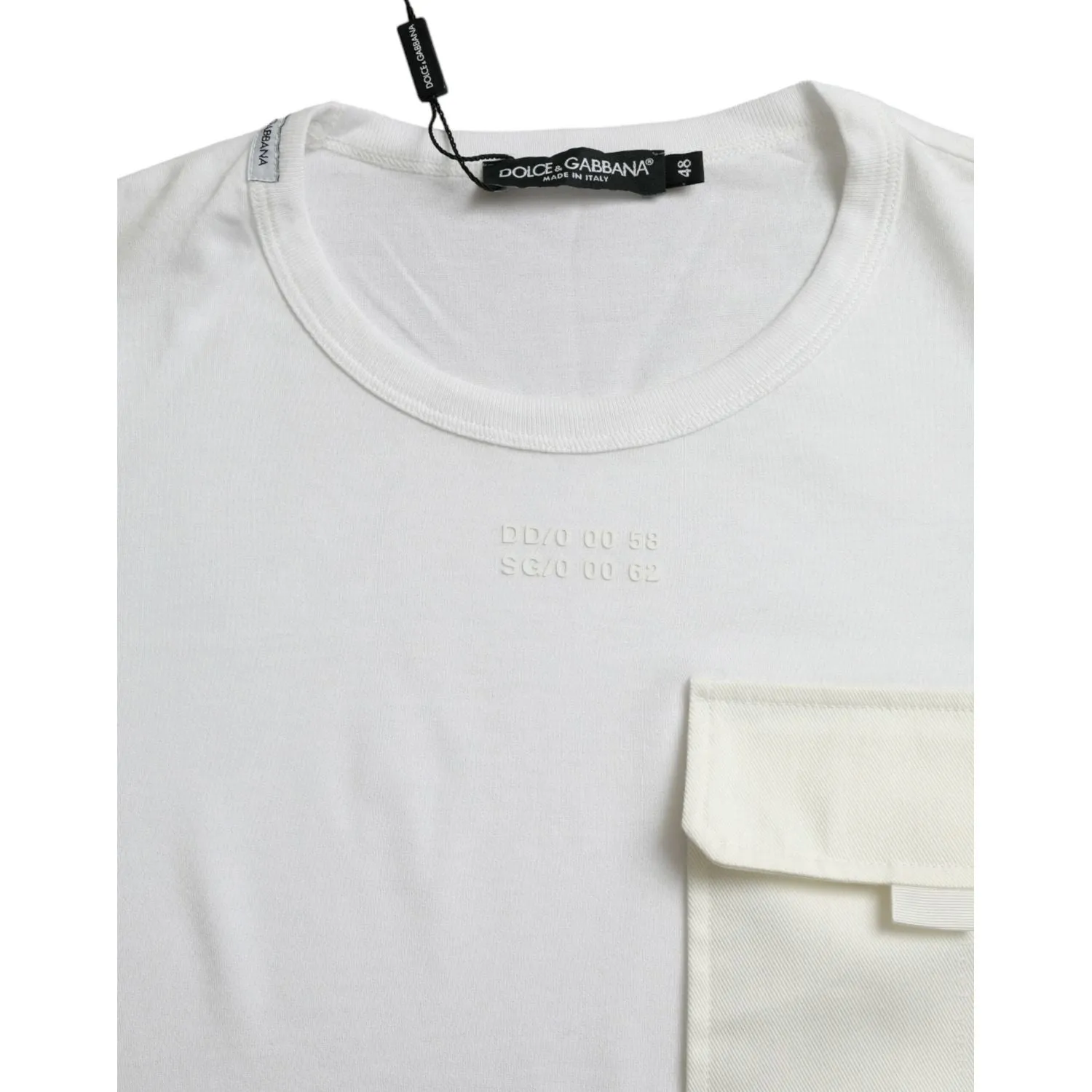 Dolce & Gabbana Elegant White Crew Neck Cotton Tee