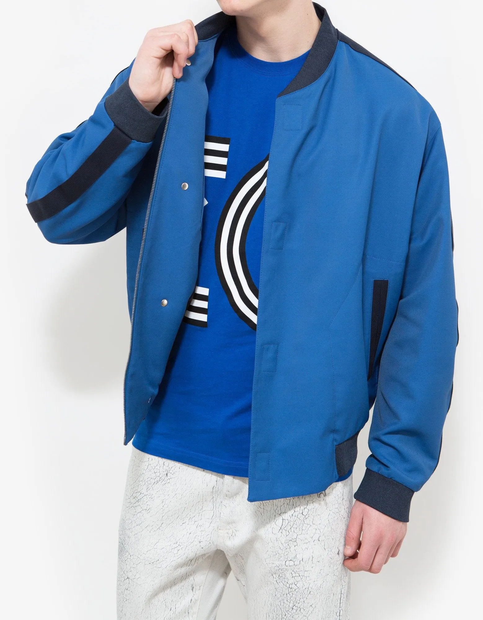 Electric Blue Bomber Jacket -