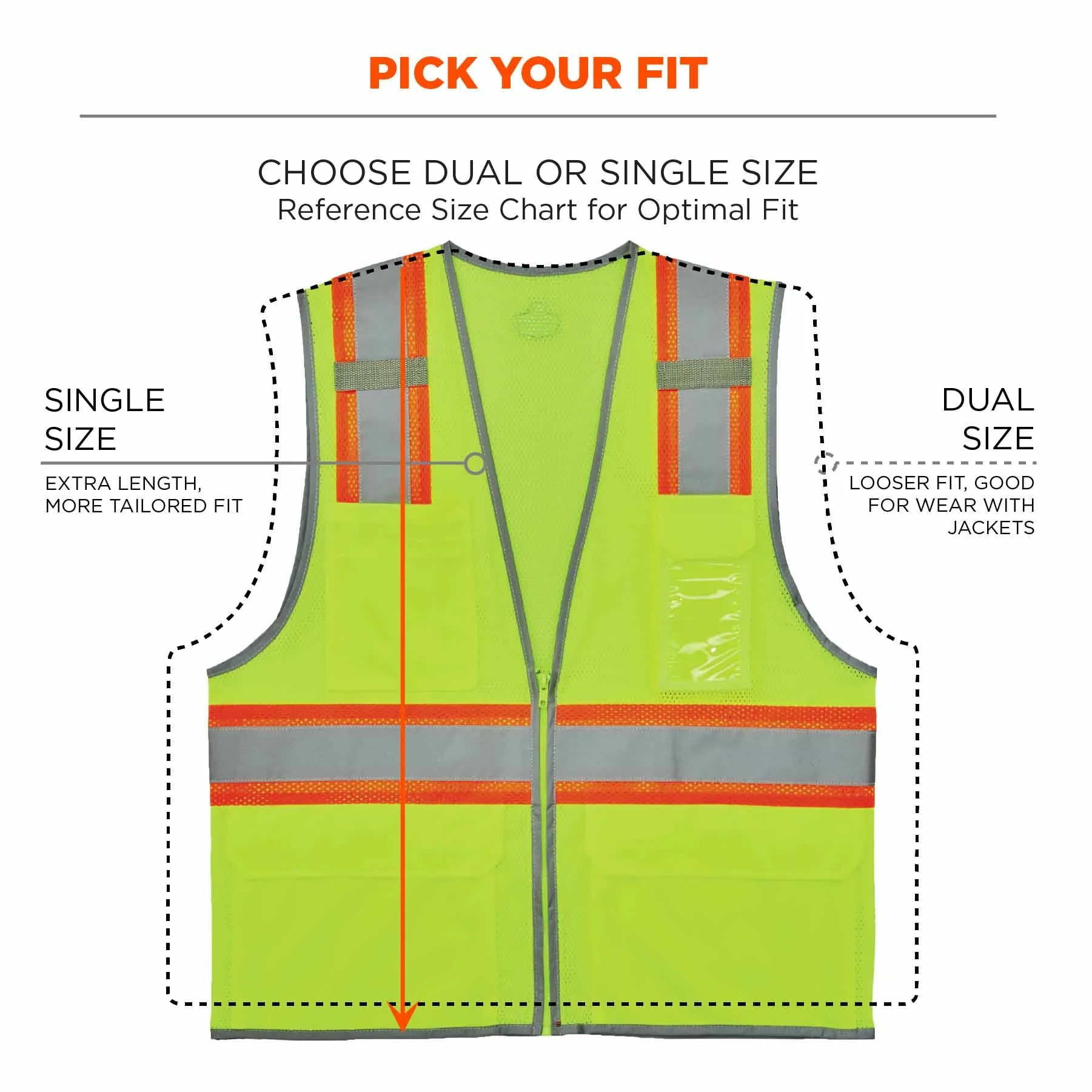 Ergodyne 24563 8246Z-S M Lime Class 2 Two-Tone Mesh Vest - Single Size