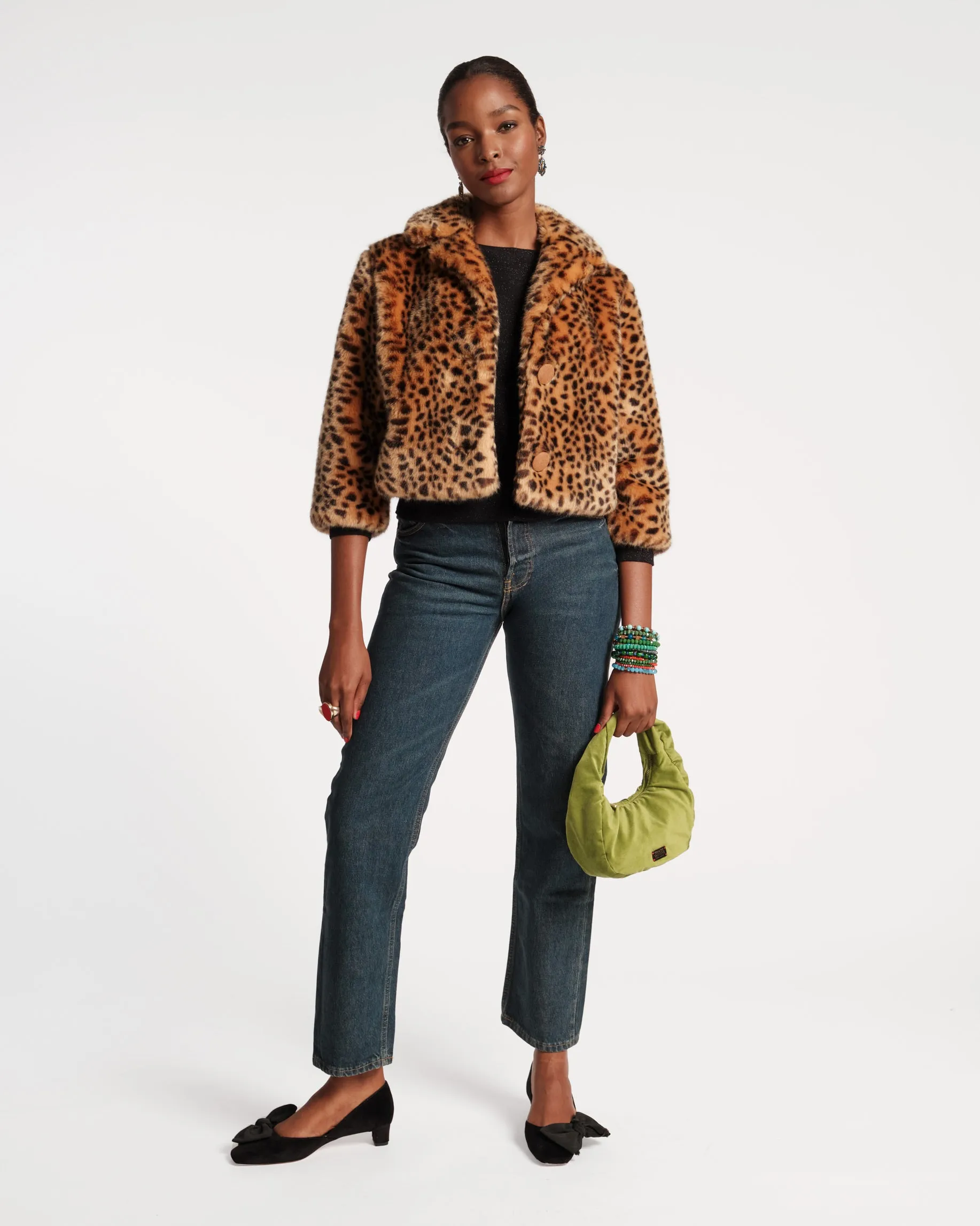 Erika Jacket Faux Fur Leopard