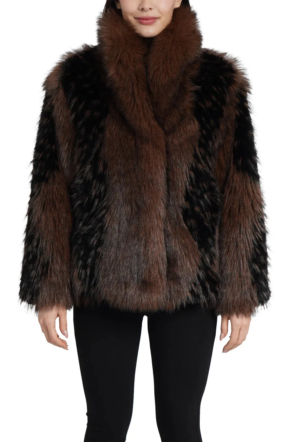 Estella Faux Fur Coat - Brown