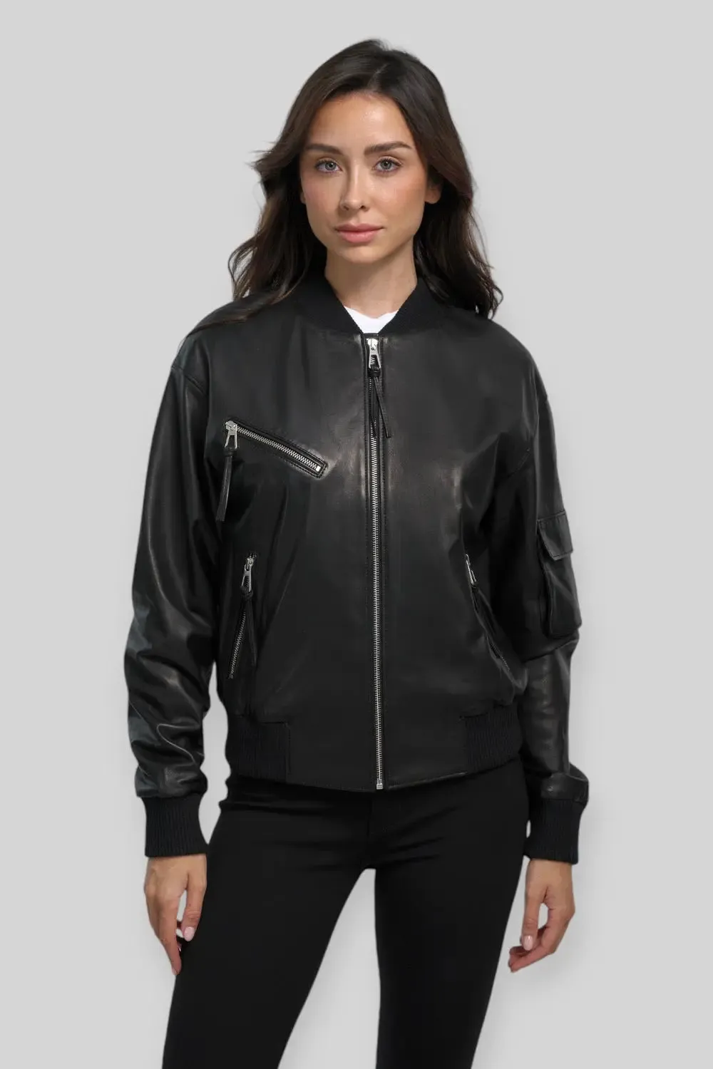 Fabiola Leather B-3 Bomber