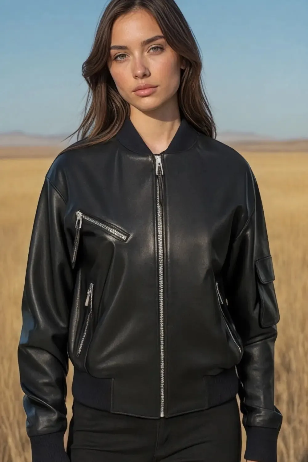 Fabiola Leather B-3 Bomber