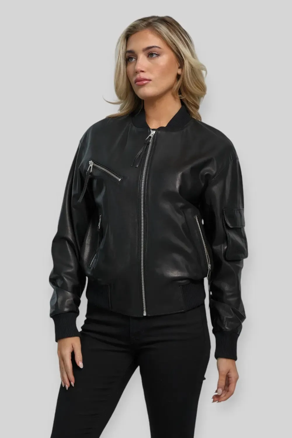 Fabiola Leather B-3 Bomber