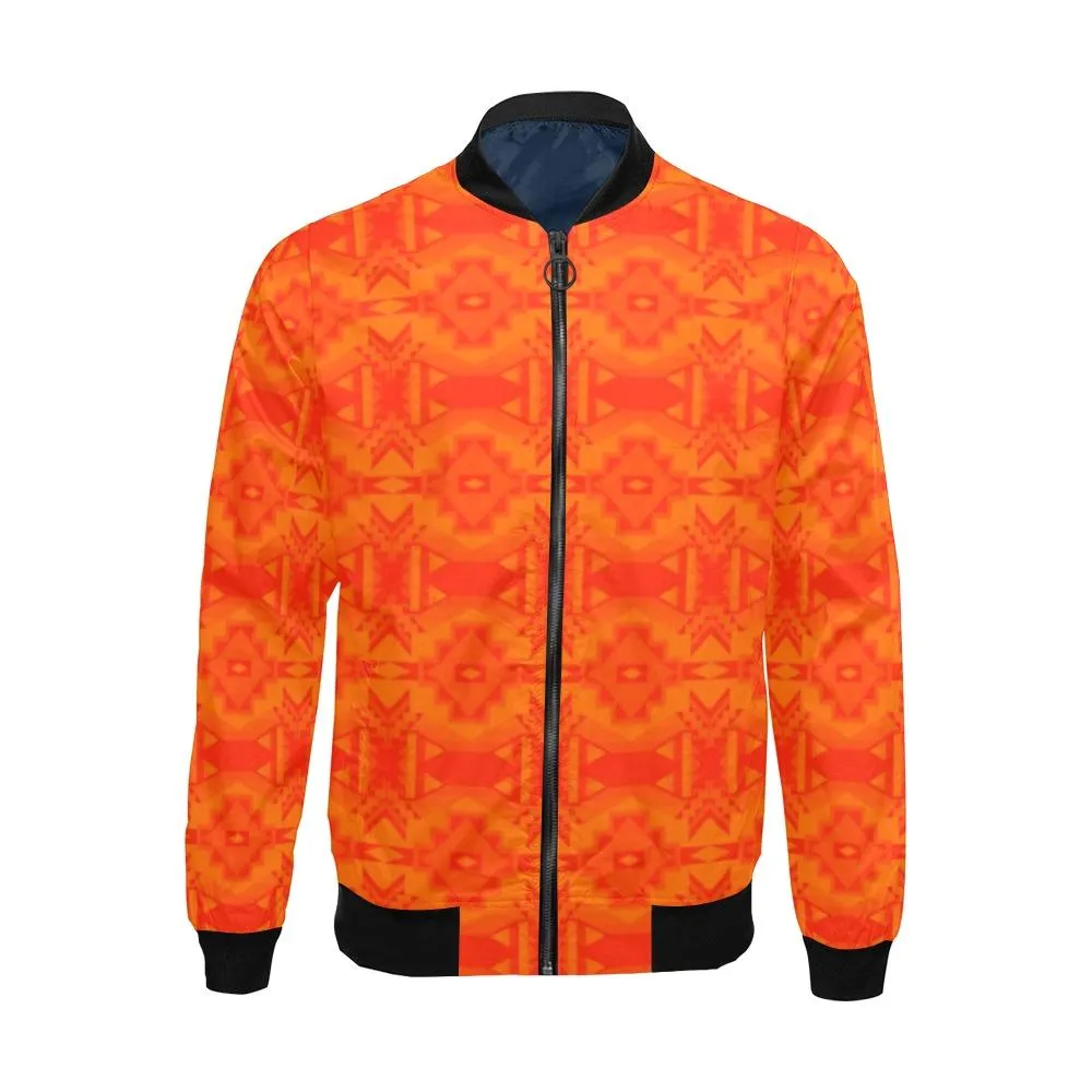 Fancy Orange Bring Them Home Bomber Jacket for Men