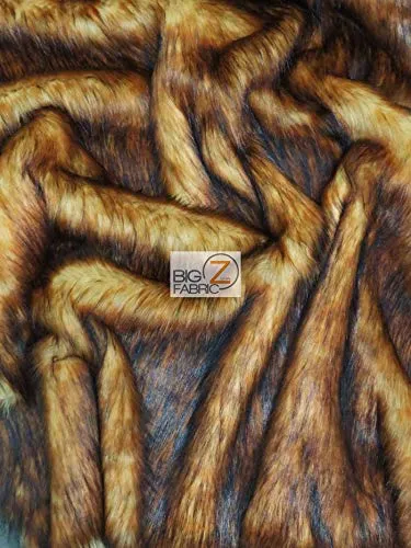 Fire Wolf Animal Coat Costume Faux Fur Fabric / Sold By The Yard