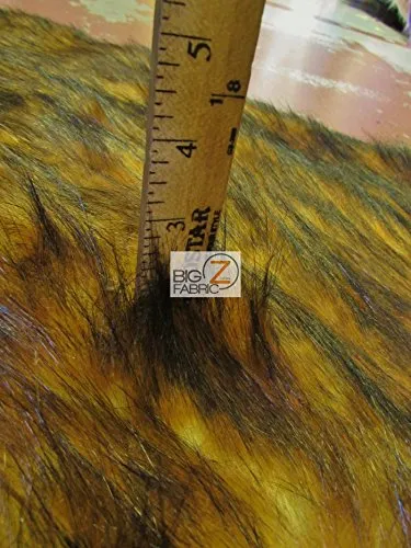 Fire Wolf Animal Coat Costume Faux Fur Fabric / Sold By The Yard