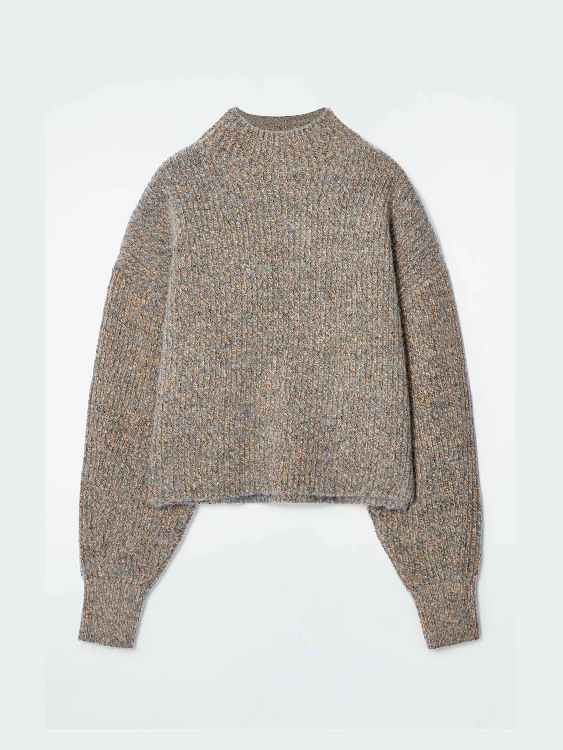 Flecked turtleneck jumper