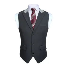 Formal Suit Vest - A-CHARCOAL