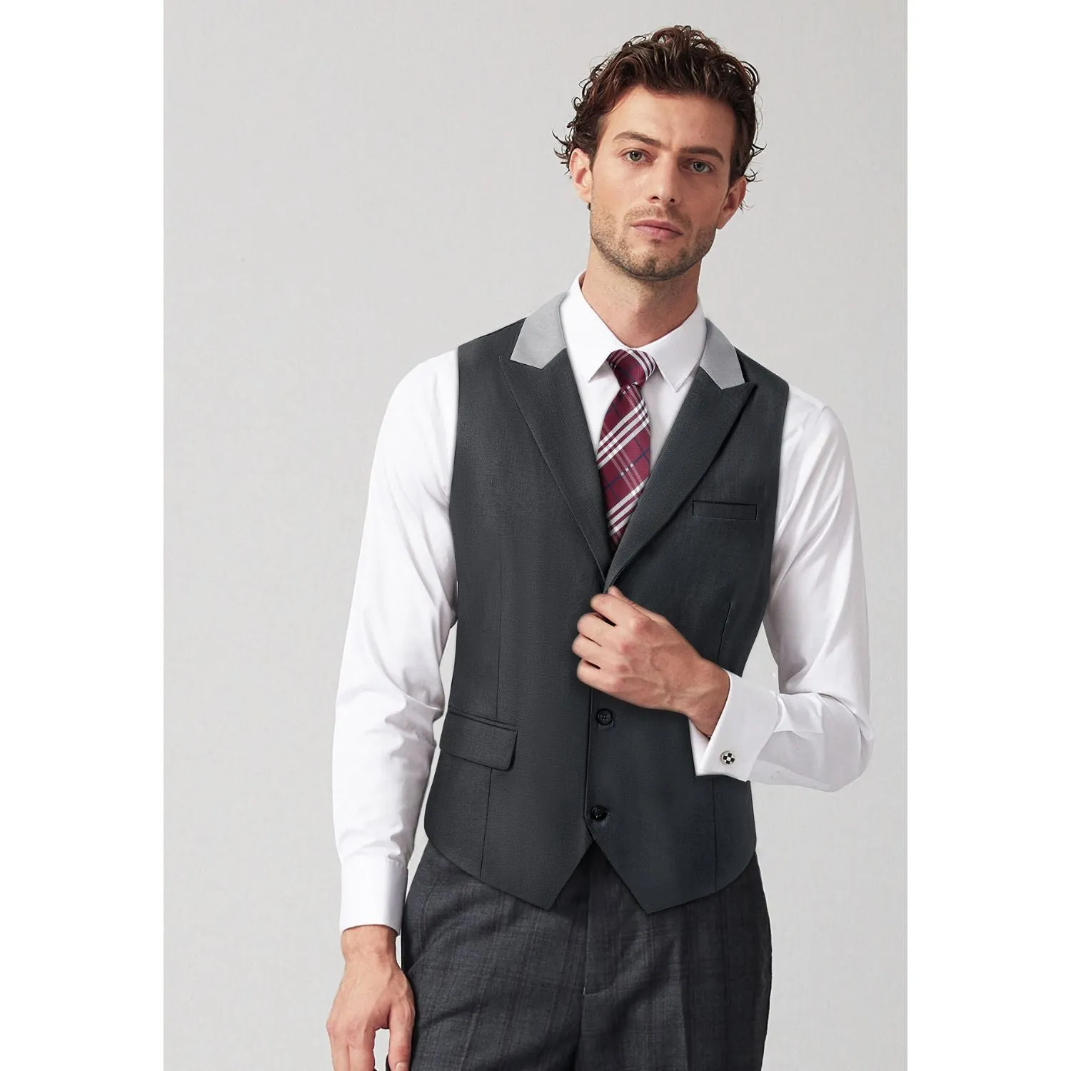 Formal Suit Vest - A-CHARCOAL