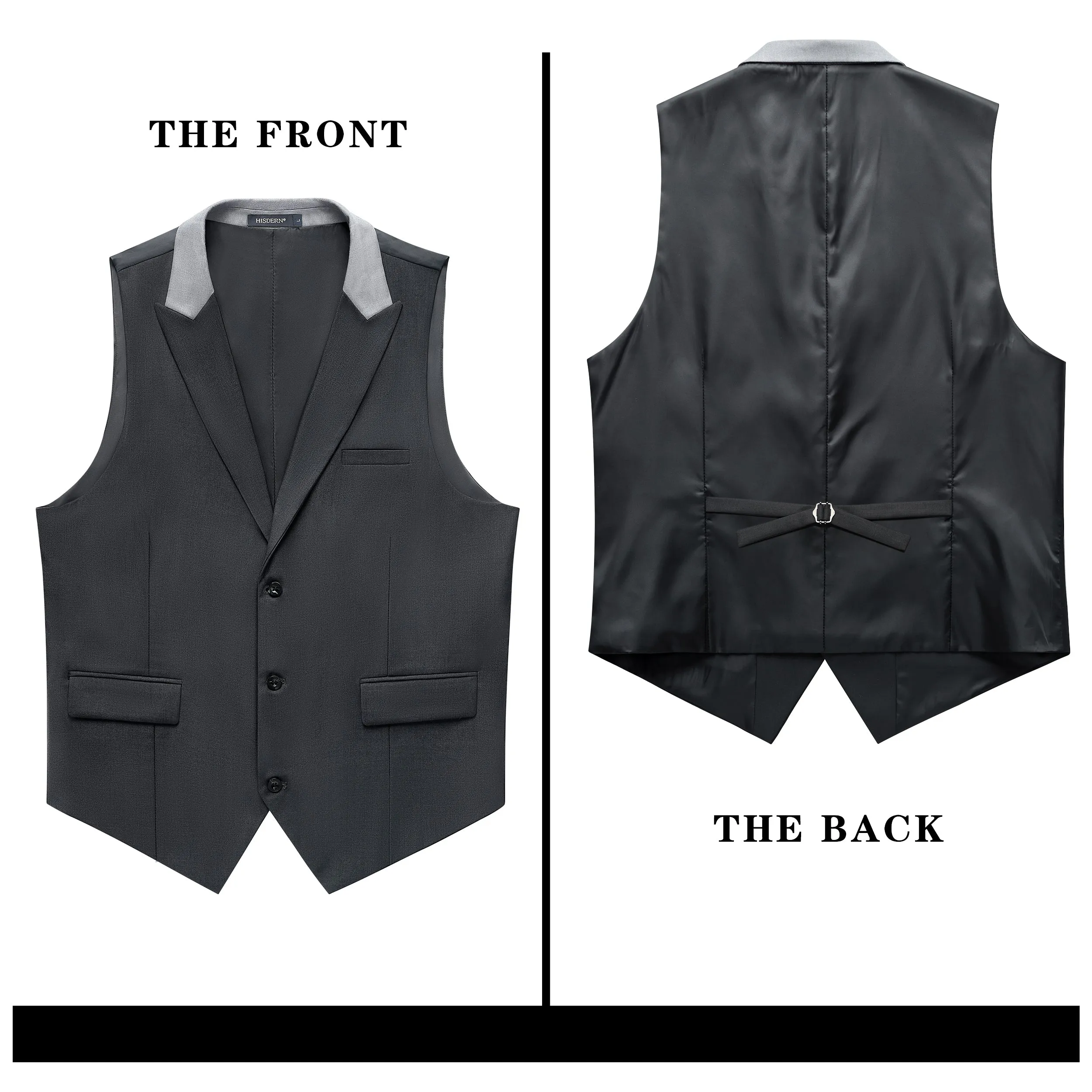 Formal Suit Vest - A-CHARCOAL