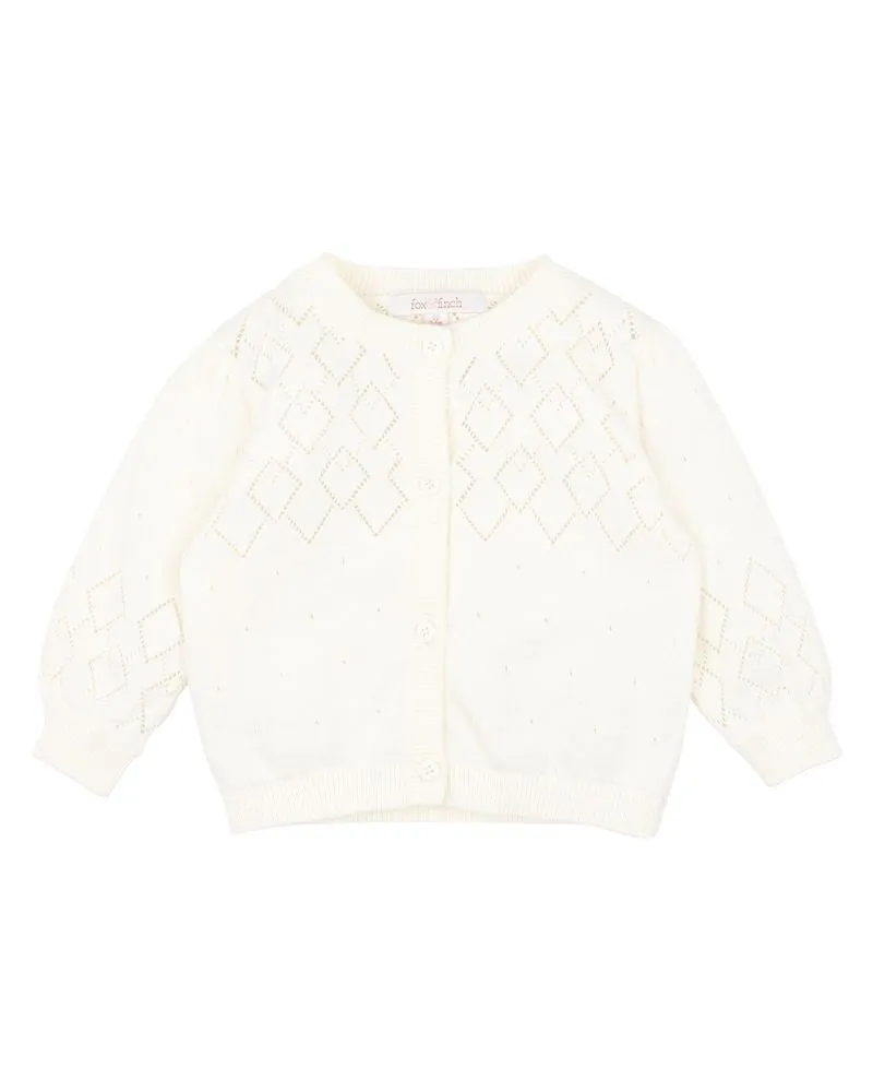 FOX & FINCH - CLOUD POINTELLE KNITTED CARDIGAN