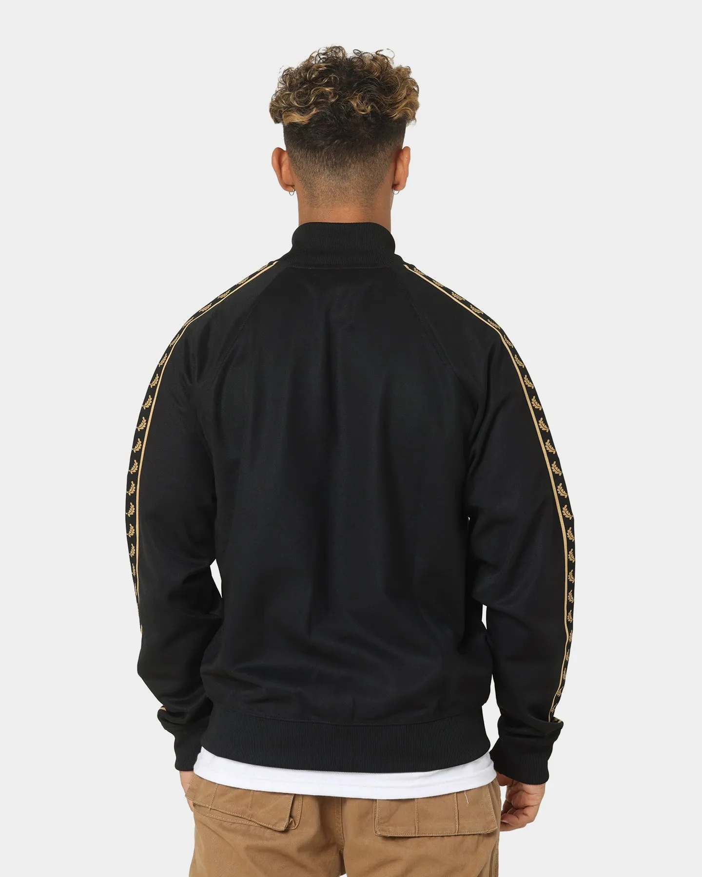 Fred Perry Gold Tape Bomber Track Jacket Black