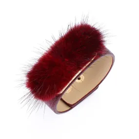 Fur Charms Cuff Bracelet