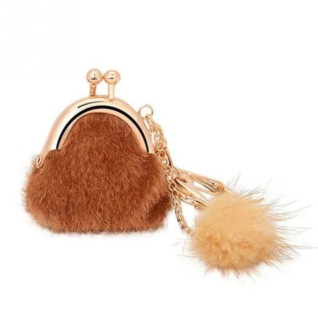 Fur Plush Handbag Keychain