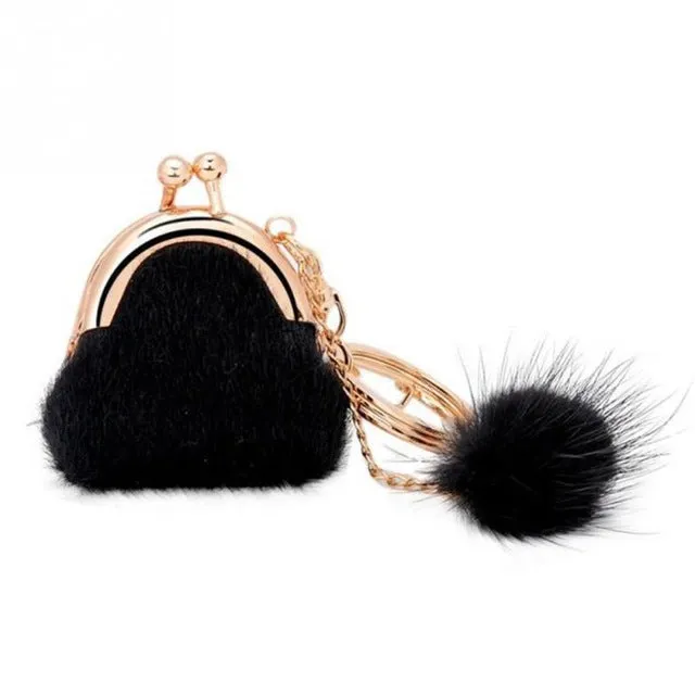 Fur Plush Handbag Keychain