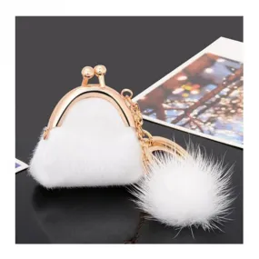 Fur Plush Handbag Keychain