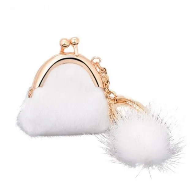 Fur Plush Handbag Keychain