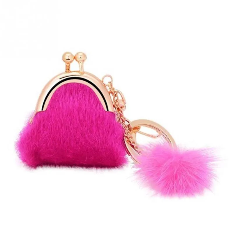 Fur Plush Handbag Keychain